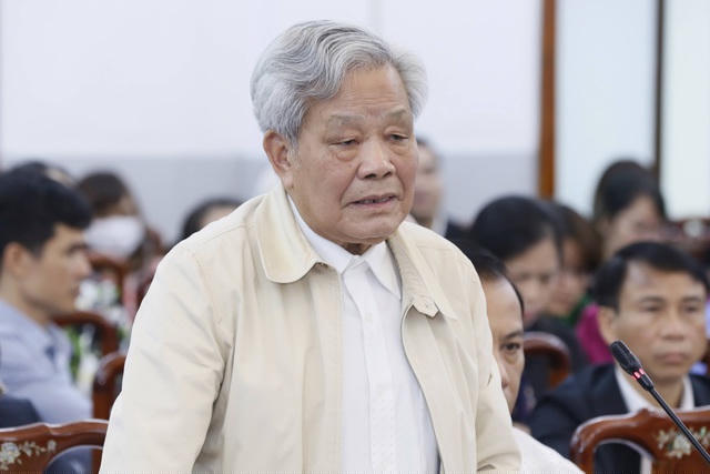 Ủy viên Đoàn Chủ tịch UB Trung ương MTTQ Việt Nam Nguyễn Túc phát biểu tại hội nghị hiệp thương lần 2 giới thiệu 205 người ứng cử đại biểu Quốc hội ở Trung ương.