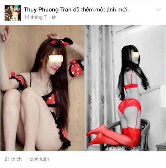 Thuy Phuong Tran đăng nhiều hình mát mẻ để câu khách