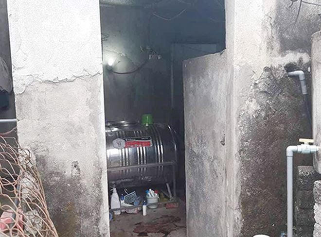 Khu vực phát hiện thi thể bà T. nằm bất động.