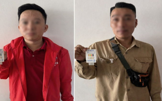 Hai đối tượng Trần Mạnh Linh và Phan Văn Tiến - chủ nhóm kín “Đảo Đào Hoa” trên Telegram bị cơ quan Công an tạm giữ để điều tra hành vi môi giới mại dâm.