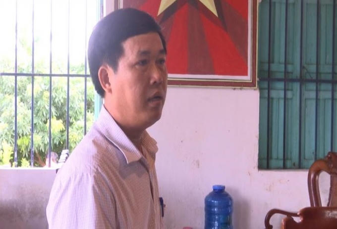 Ông Đồng Minh Chính, PCT UBND xã Thụy Trường (huyện Thái Thụy, tỉnh Thái Bình) phát biểu tại buổi làm việc.