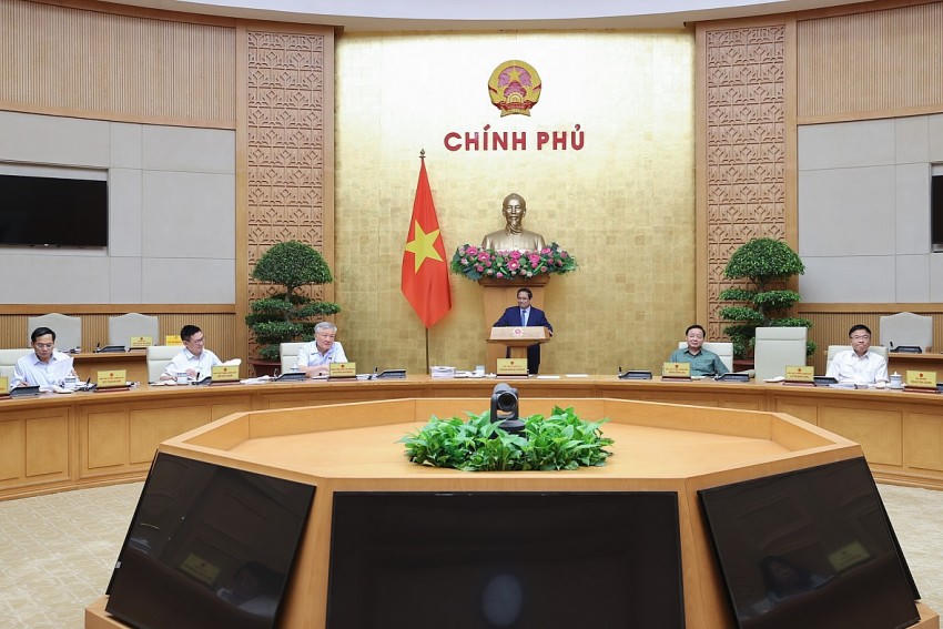 Thủ tướng và các Phó thủ tướng tại phiên họp.