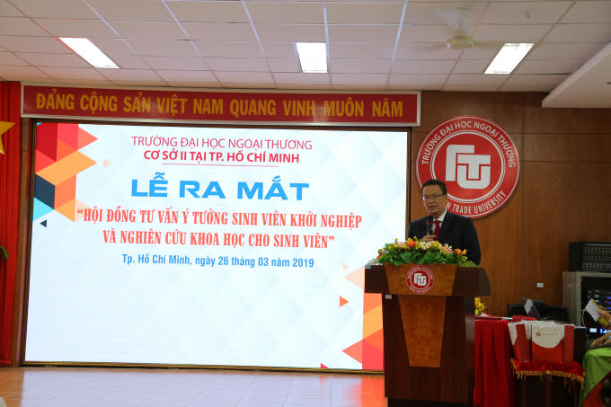PGS. TS Nguyễn Xuân Minh – Giám đốc cơ sở II phát biểu tại lễ ra mắt Hội đồng tư vấn.