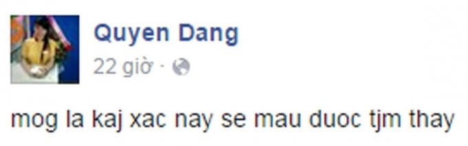 Status "Mong là cái xác này sẽ mau được tìm thấy"