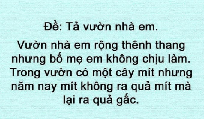 Tả vườn nhà em.