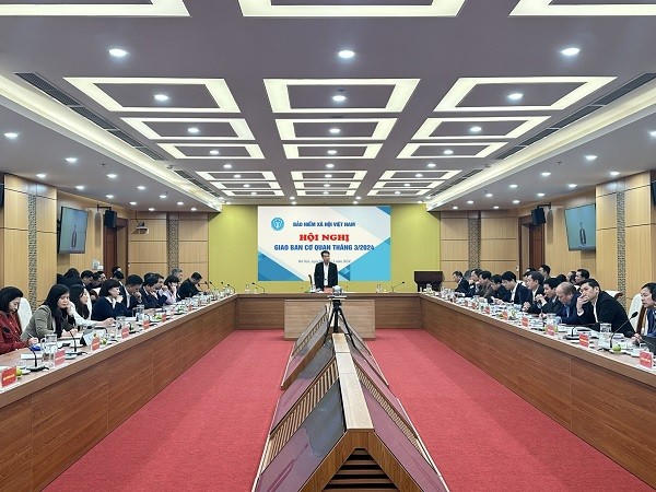 Tổng Giám đốc BHXH Việt Nam chỉ trì Hội nghị giao ban cơ quan tháng 3/2024.