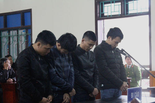 Các bị cáo tại phiên xử. (Ảnh: báo Công lý)