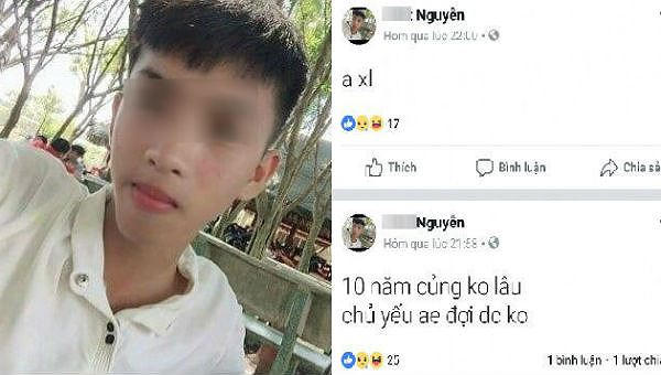 Sau khi giết người, nam thanh niên đăng bài lên facebook khoe chiến tích với bạn bè. Ảnh PLVN  .