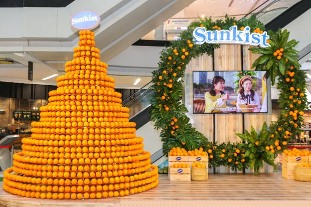 Sản phẩm cam tươi Mỹ nhập khẩu mang thương hiệu Sunkist.