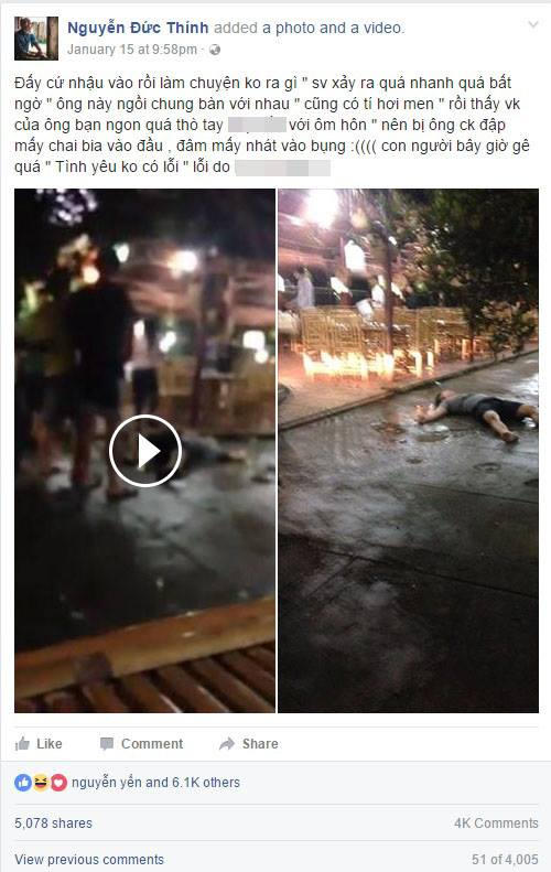 Th&ocirc;ng tin được chia sẻ tr&ecirc;n trang c&aacute; nh&acirc;n Facebooker Nguyễn Đức Th&iacute;nh.