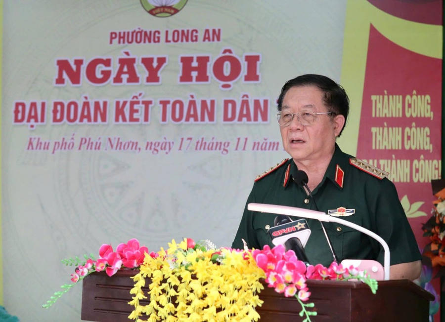 Đại tướng Nguyễn Trọng Nghĩa phát biểu