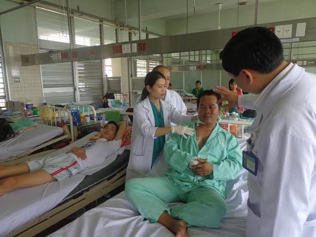 Bệnh nhân Quang đã qua cơn nguy kịch.