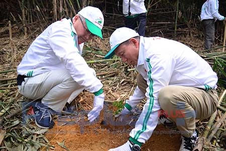 Đây là năm thứ 6 dự án trồng rừng được triển khai tại Vườn quốc gia Bến En với tổng diện tích cây trồng khoảng hơn 100 ha.