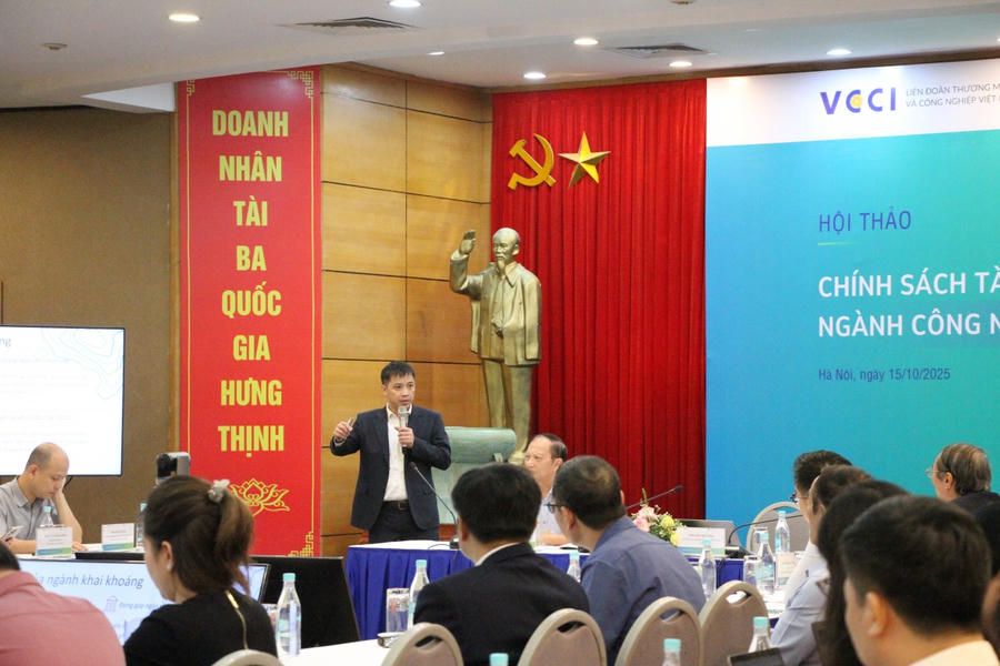 Ông Đậu Anh Tuấn – Phó Tổng Thư ký, Trưởng Ban Pháp chế VCCI phát biểu khai mạc hội thảo