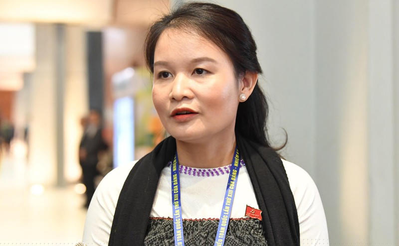 Đại biểu Hà Thị Hương (Đoàn Đại biểu tỉnh Thanh Hóa) cho biết rất xúc động và ấn tượng với phát biểu của Tổng Bí thư, Chủ tịch nước Nguyễn Phú Trọng.