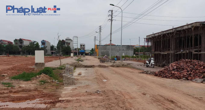 Một phần hiện trạng của Khu dân cư mới thị trấn Bố Hạ.