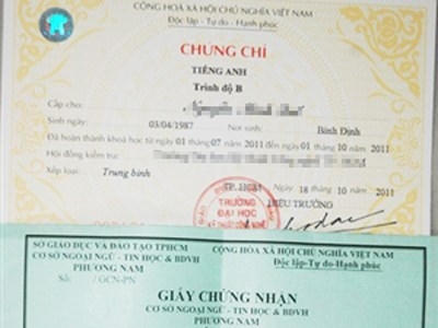 Đặng Minh Tiến phải ngồi tù vì 2.652 chứng chỉ giả. Ảnh minh họa