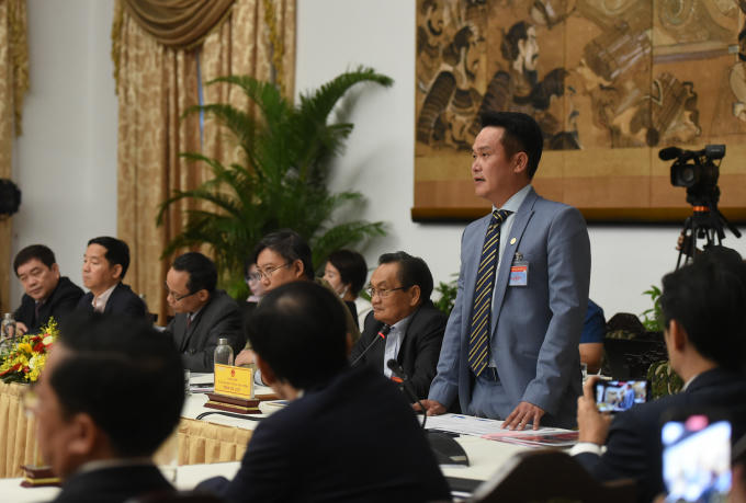 Ông Đặng Hồng Anh, Chủ tịch Hội Doanh nhân trẻ Việt Nam: Chính phủ, Thủ tướng và lãnh đạo các bộ, ngành rất quan tâm phát triển doanh nghiệp khởi nghiệp. Ảnh: VGP/Quang Hiếu