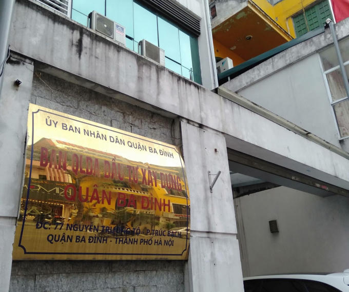 Trụ sở Ban QLDA ĐTXD quận Ba Đình, Hà Nội.