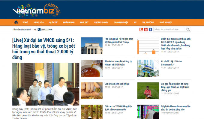 Trang website của VietnewsCorp là công ty phát triển nội dung và các giá trị gia tăng trên nền tàng internet.