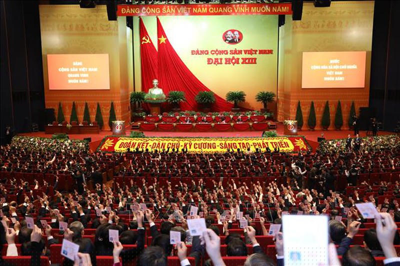 Đại hội biểu quyết các nội dung tại phiên họp trù bị.
