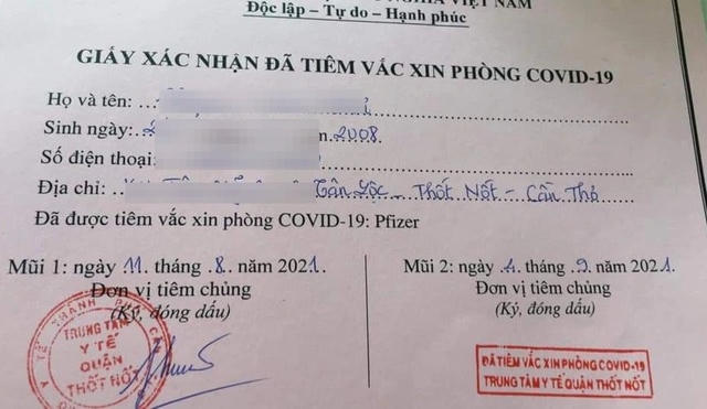 Ưu ái cho trẻ 13 tuổi tiêm 2 mũi Pfizer, 2 cán bộ bị đình chỉ công tác
