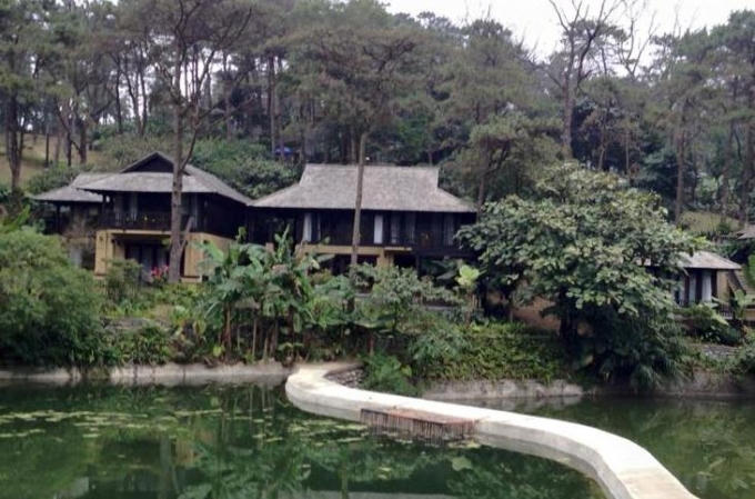 Một góc khu Resort không phép tại VQG Ba Vì.