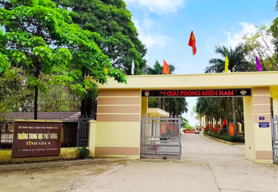 Trường THPT Tĩnh Gia 4 nơi xảy ra sự việc.