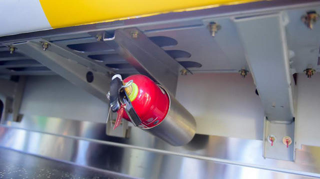 Bình cứu hỏa trên khoang tàu