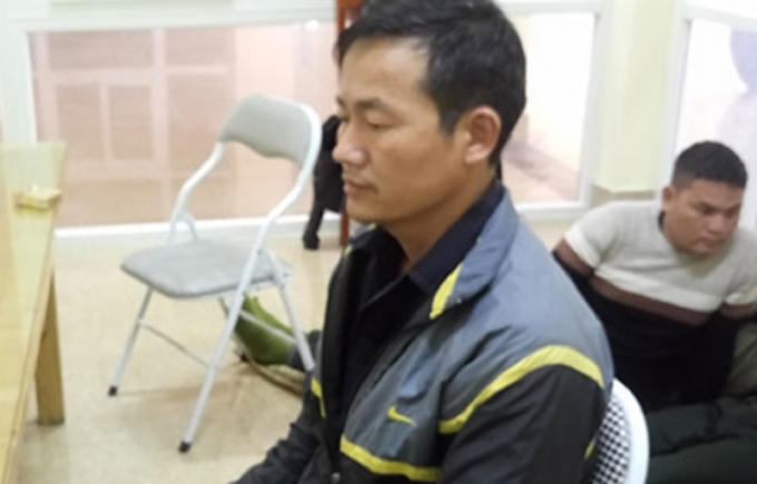 Lê Văn Phúc tại cơ quan Công an.