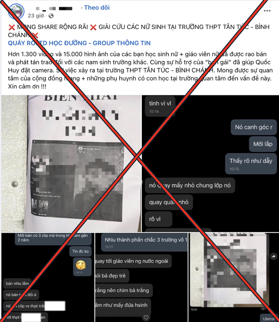 Sự thật vụ quay lén trong nhà vệ sinh ở trường học tại TPHCM.