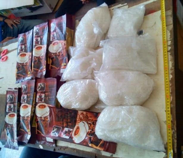 Số ma túy bị công an thu giữ.