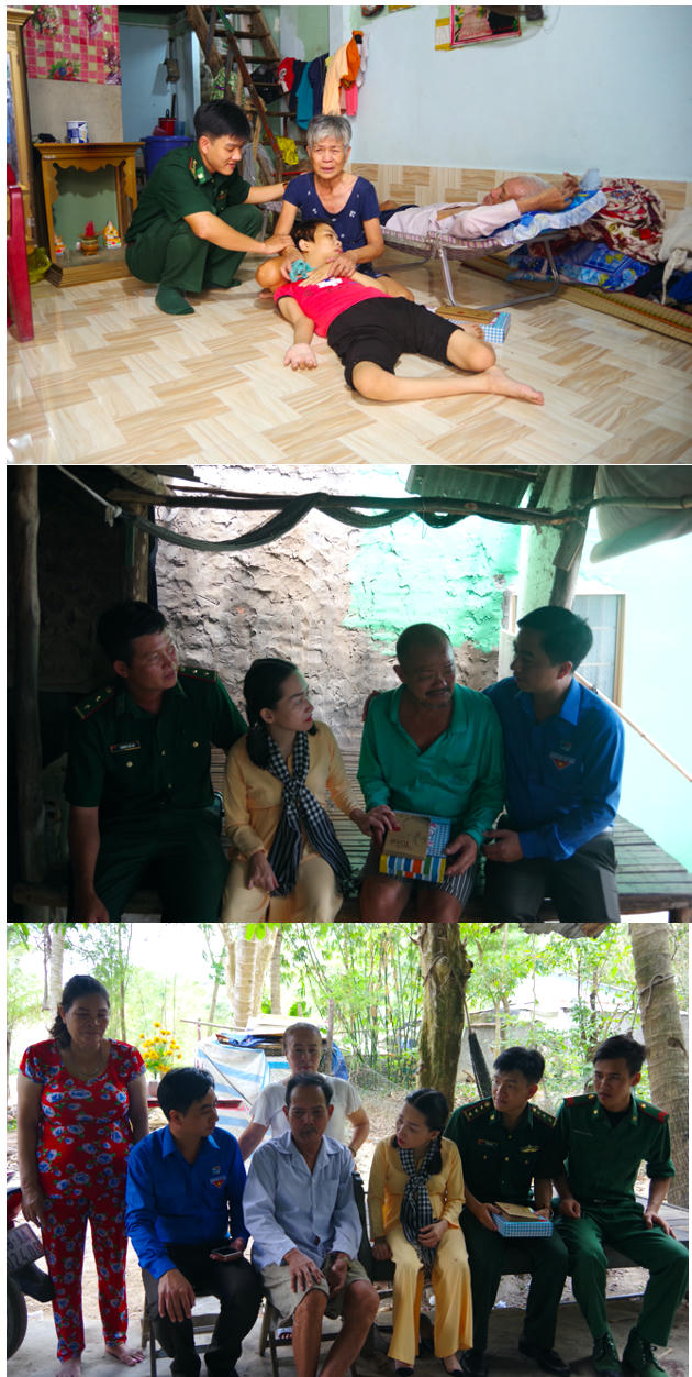 Nhà văn Trần Trà My (giữa) và Bí thư Tỉnh Đoàn Trần Quốc Duy (phải) trao nhiều thông điệp đầy ý nghĩa đến các khán giả qua chương trình giao lưu “Biển đảo yêu thương”