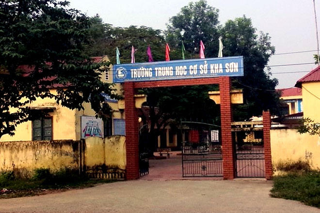 trường THCS Kha Sơn nơi xảy ra vụ việc