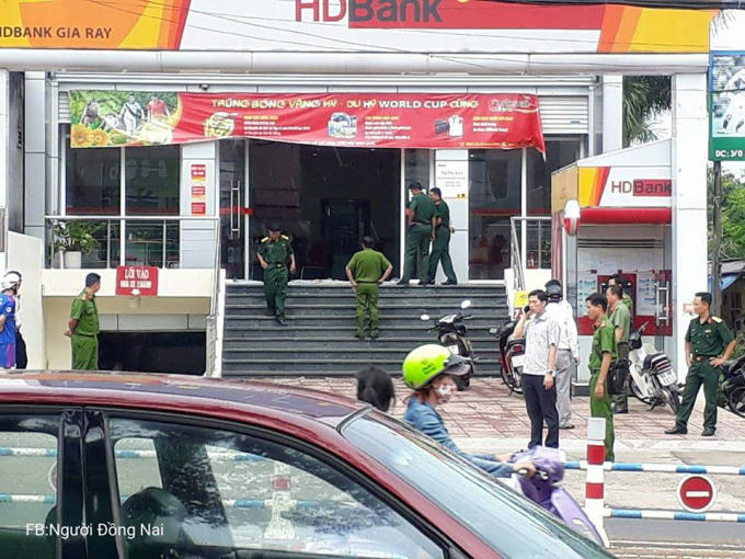 Ngân hàng HDBank, nơi xảy ra vụ cướp.