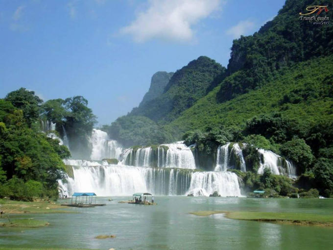 Tác phẩm "Thác Bản Giốc" (Ảnh do Nhiếp ảnh gia Nguyễn Trung Nguyên cung cấp).