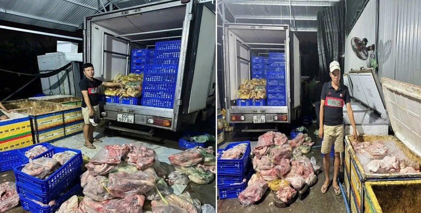 Hơn 4 tấn thịt heo mang mầm bệnh dịch tả lợn Châu Phi bị cơ quan điều tra phát hiện, thu giữ.