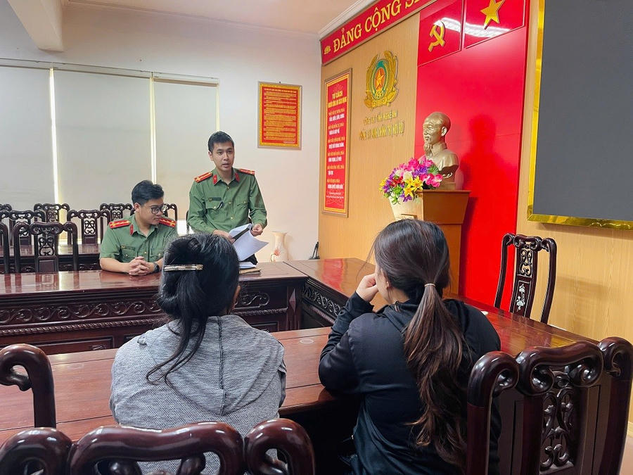 Công an Nghệ An xử phạt hành chính đối với 2 trường hợp đăng thông tin bắt cóc bịa đặt - Ảnh Công an Nghệ An.
