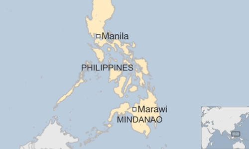 Thành phố Marawi. (Đồ họa: BBC)