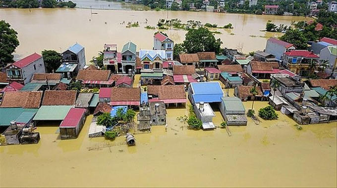 Vùng lũ Chương Mỹ (Hà Nội). Ảnh chụp 30/7/2018. Ảnh:Trường Phong.