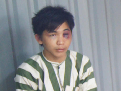 Lê Văn Long tại cơ quan điều tra. (Ảnh: Zing.vn)