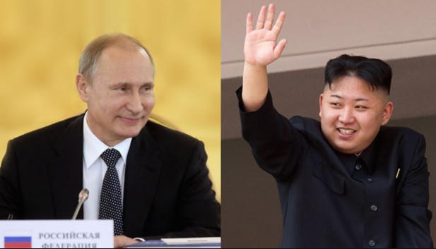 Tổng thống Nga Vladimir Putin và nhà lãnh đạo Triều Tiên Kim Jong-un. (Ảnh: Getty)
