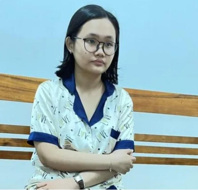 Đối tượng Linh tại cơ quan Công an.