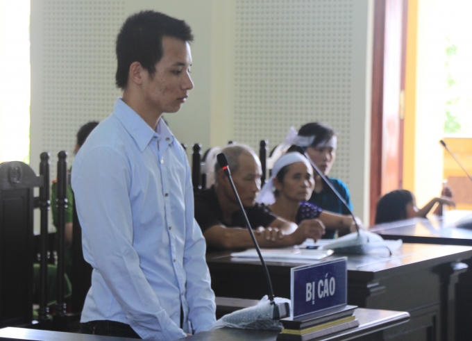 Phan Đình Quảng tại phiên tòa ngày 9/8.