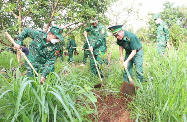 Bộ đội Biên phòng Đắk Nông phát động tết trồng cây