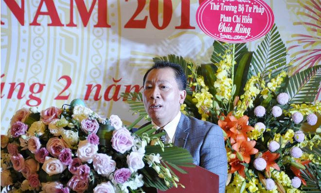 TS. Đào Văn Hội - Tổng Biên tập Báo Pháp luật Việt Nam phát biểu kết thúc Hội nghị.