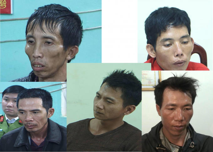 Châ dung 5 đối tượng hãm hiếp nữ sinh Cao Thị Mỹ Duyên bị bắt.