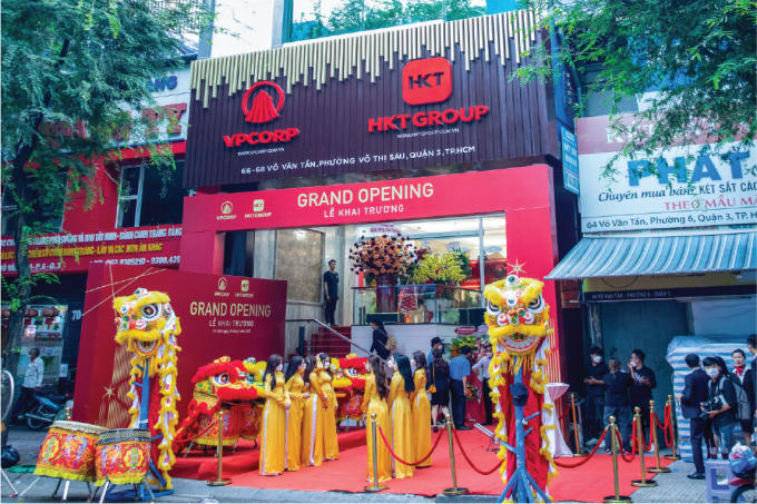 Toàn cảnh Lễ khai trương VPCORP và HKT GROUP tại trụ sở 66 – 68 Võ Văn Tần, Quận 3, TP.HCM.