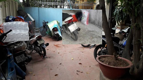 Chiếc xe máy chị Nhuyên bị mất tại nhà trọ của mình.