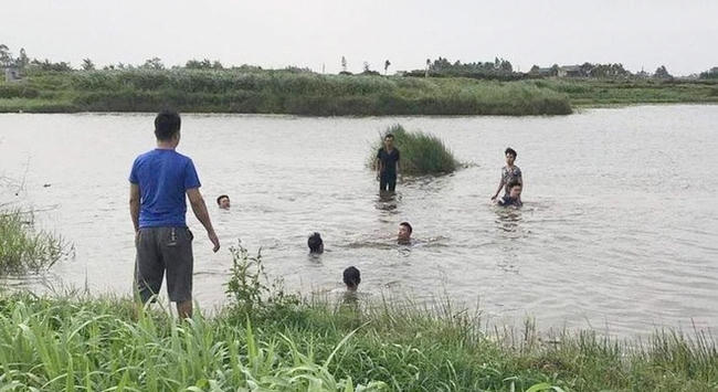 Vị trí xảy ra vụ việc đuối nước thương tâm khiến 3 em học sinh bị đuối nước.